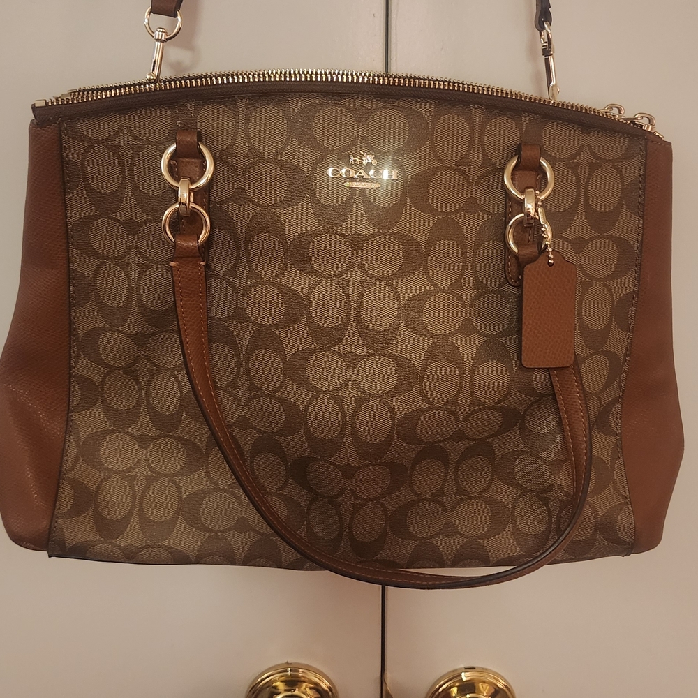Coach Brown Signature Tote Bag